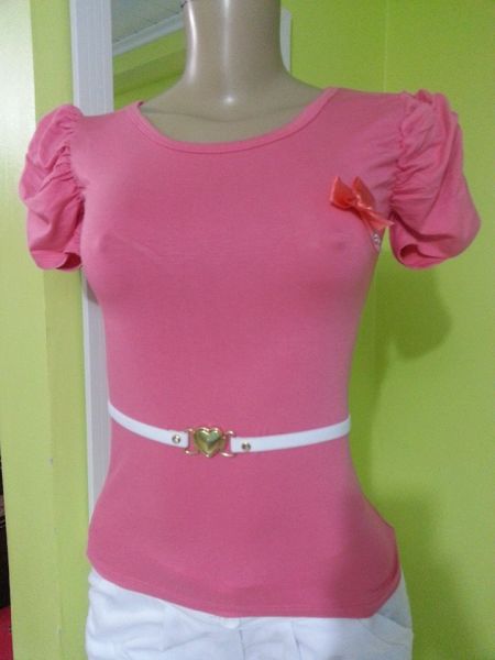 Baby Look com cinto elástico