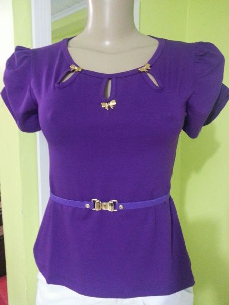 Baby Look com cinto elástico
